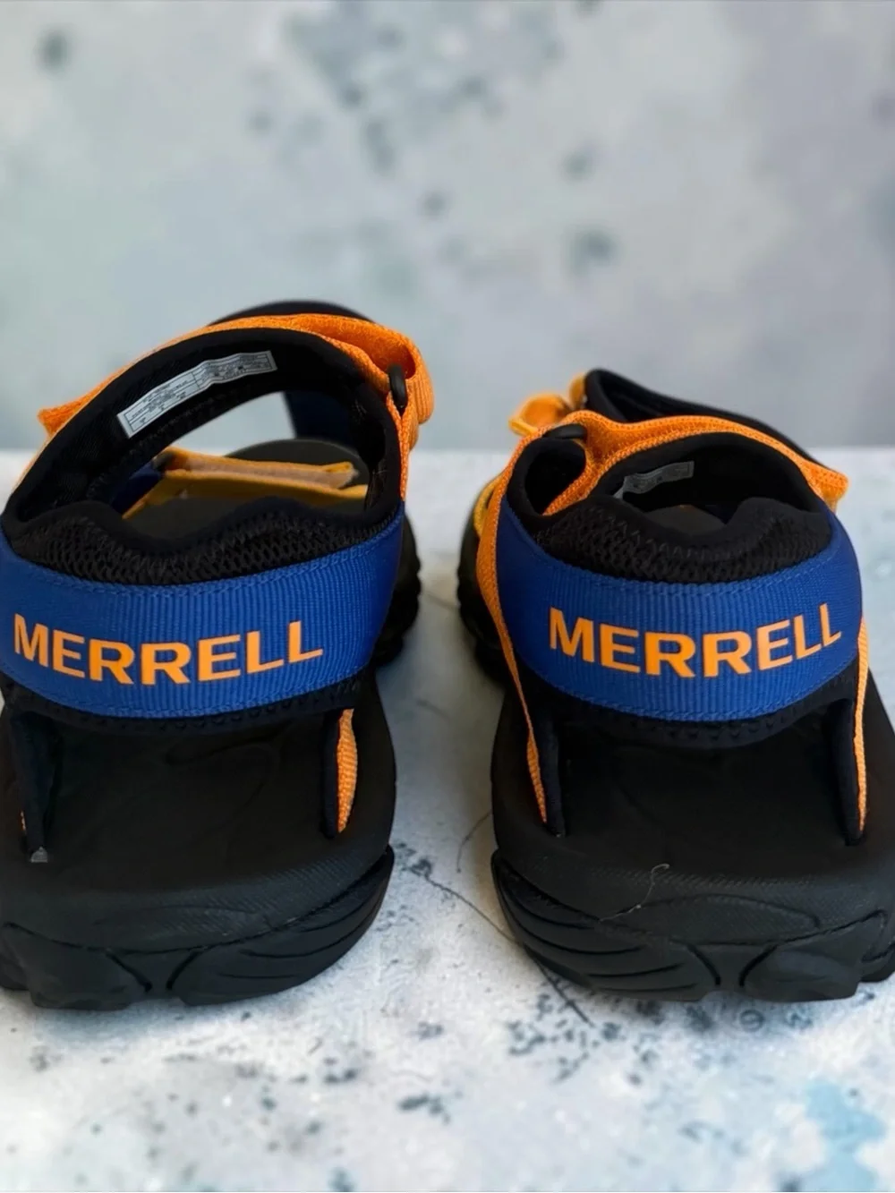 Merrell Kahuna Web Sport Sandals Mens Size 7 Blue Orange Yellow Outdoor Vibram⁠